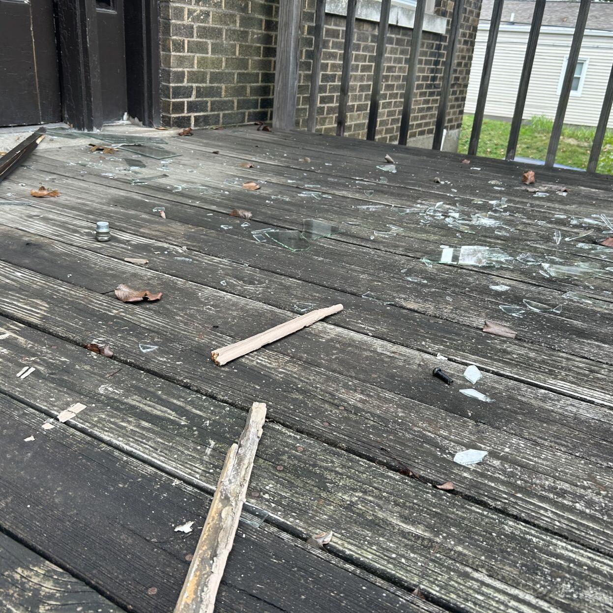 Broken glass in Clifton